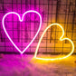 Frendorf | Art Decor Herzförmige LED Neon Nachtlicht Schlafzimmer Batterie Wandbeleuchtung Ideen in Weiß