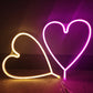 Frendorf | Art Decor Herzförmige LED Neon Nachtlicht Schlafzimmer Batterie Wandbeleuchtung Ideen in Weiß