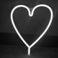 Frendorf | Art Decor Herzförmige LED Neon Nachtlicht Schlafzimmer Batterie Wandbeleuchtung Ideen in Weiß