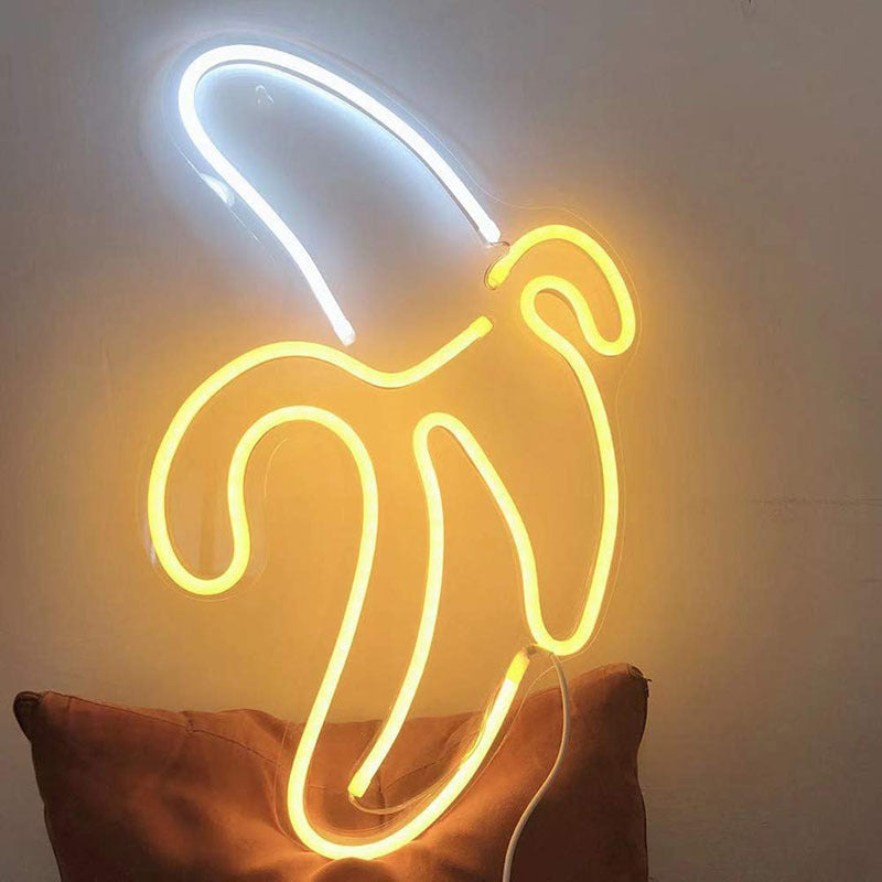 Plastik Cartoon-förmige USB-Wandbeleuchtung Künstliche LED-Neon-Nachtlicht für das Wohnzimmer