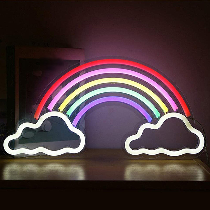 Plastik Cartoon-förmige USB-Wandbeleuchtung Künstliche LED-Neon-Nachtlicht für das Wohnzimmer