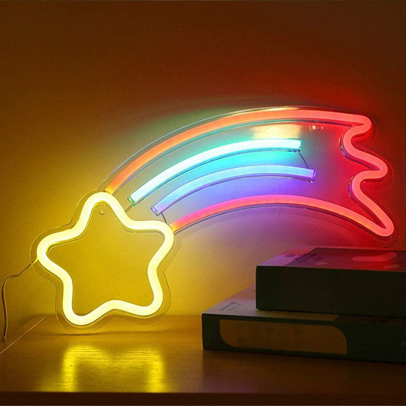 Plastik Cartoon-förmige USB-Wandbeleuchtung Künstliche LED-Neon-Nachtlicht für das Wohnzimmer
