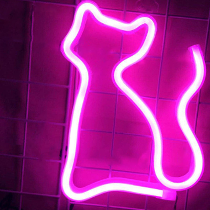 Frendorf | Dierlijke Slaapkamer LED Wandlamp Plastic Artistieke Neon Nachtverlichting in Wit