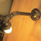 Frendorf | Warehouse Exposed Bulb Wandlamp Verlichting met Pijpontwerp 1 Licht Metalen Wandmontage Verlichtin in Zwart/Roodbrons