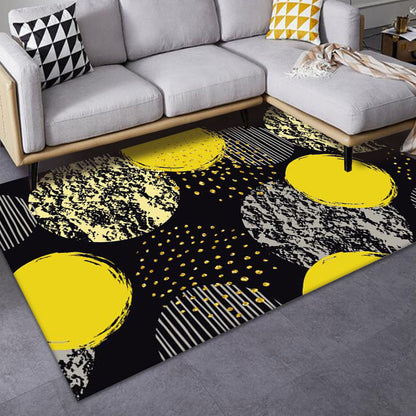 Luxe Mid-Century Teppich Mehrfarbig Abstraktes Muster Teppich Maschinenwaschbar Rutschfeste Rückseite Fleckenresistenter Teppich für Wohnkultur