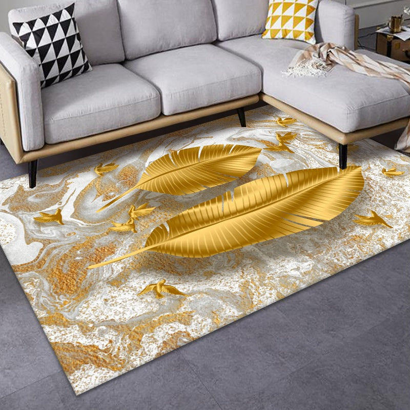 Luxe Mid-Century Teppich Mehrfarbig Abstraktes Muster Teppich Maschinenwaschbar Rutschfeste Rückseite Fleckenresistenter Teppich für Wohnkultur