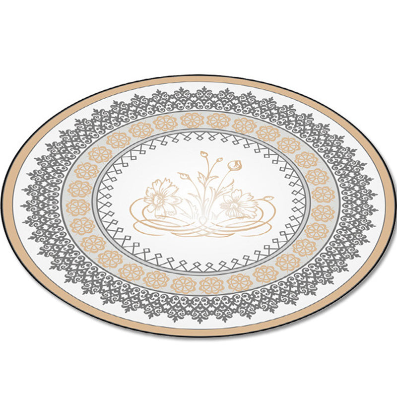 Frendorf | Boho Wohnzimmerteppich Mehrfarbig Blumenmuster Teppich synthetisch fleckenbeständig rutschfest haustierfreundlicher Teppich