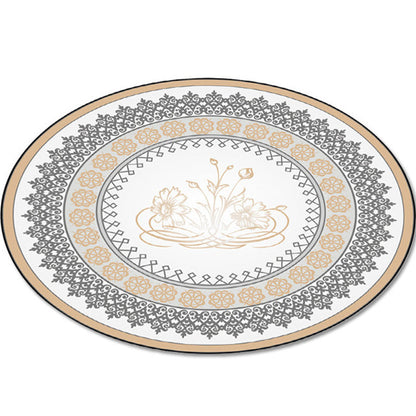 Frendorf | Boho Wohnzimmerteppich Mehrfarbig Blumenmuster Teppich synthetisch fleckenbeständig rutschfest haustierfreundlicher Teppich