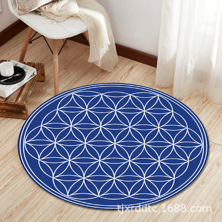 Frendorf | Boho Wohnzimmerteppich Mehrfarbig Blumenmuster Teppich synthetisch fleckenbeständig rutschfest haustierfreundlicher Teppich