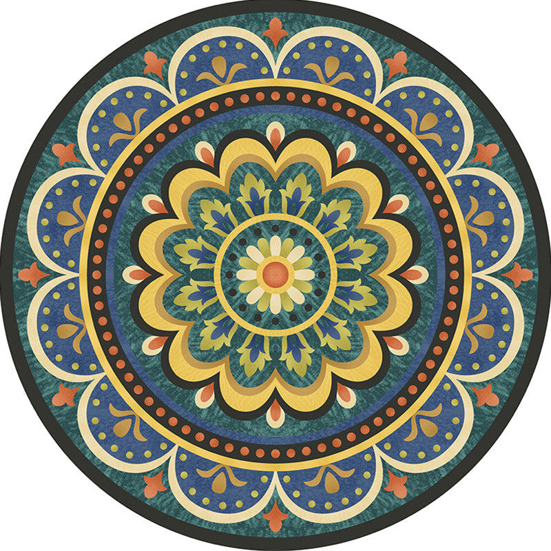 Multicolor Tribal Print Teppich Polyester Bohemian Teppich Fleckenresistent Maschinenwaschbar Rutschfester Teppich für Schlafzimmer