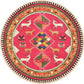 Multicolor Tribal Print Teppich Polyester Bohemian Teppich Fleckenresistent Maschinenwaschbar Rutschfester Teppich für Schlafzimmer