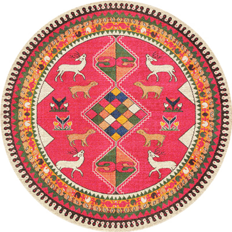 Multicolor Tribal Print Teppich Polyester Bohemian Teppich Fleckenresistent Maschinenwaschbar Rutschfester Teppich für Schlafzimmer