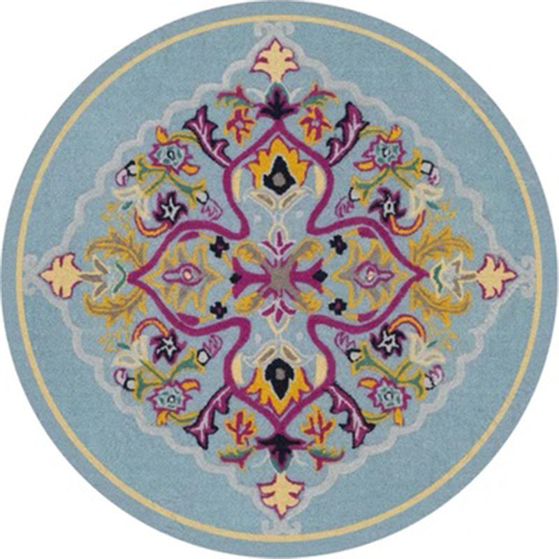 Multicolor Tribal Print Teppich Polyester Bohemian Teppich Fleckenresistent Maschinenwaschbar Rutschfester Teppich für Schlafzimmer