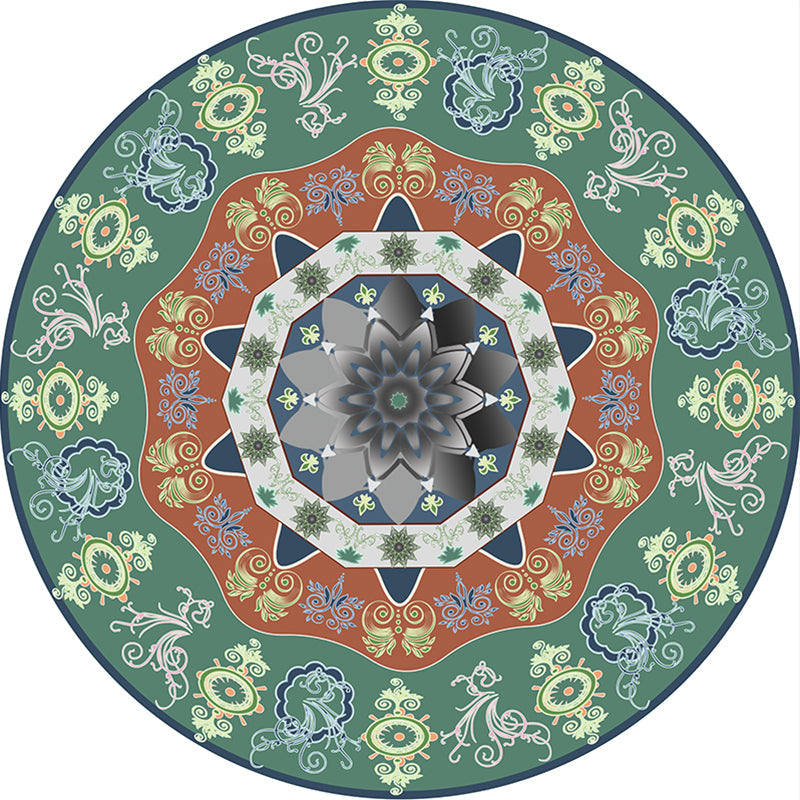Multicolor Tribal Print Teppich Polyester Bohemian Teppich Fleckenresistent Maschinenwaschbar Rutschfester Teppich für Schlafzimmer