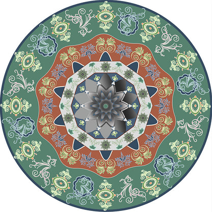 Multicolor Tribal Print Teppich Polyester Bohemian Teppich Fleckenresistent Maschinenwaschbar Rutschfester Teppich für Schlafzimmer
