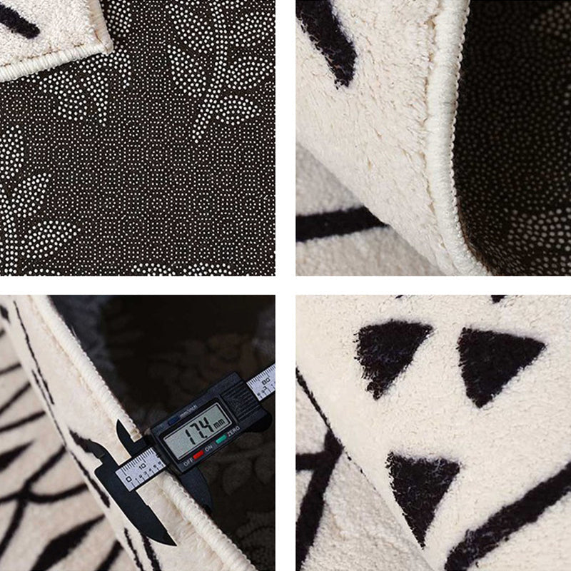 Frendorf | Boho nahtlos gemusterter Teppich Mehrfarbiger Synthetik-Teppich Rutschfest Fleckenresistent Maschinenwaschbarer Teppich für das Wohnzimmer