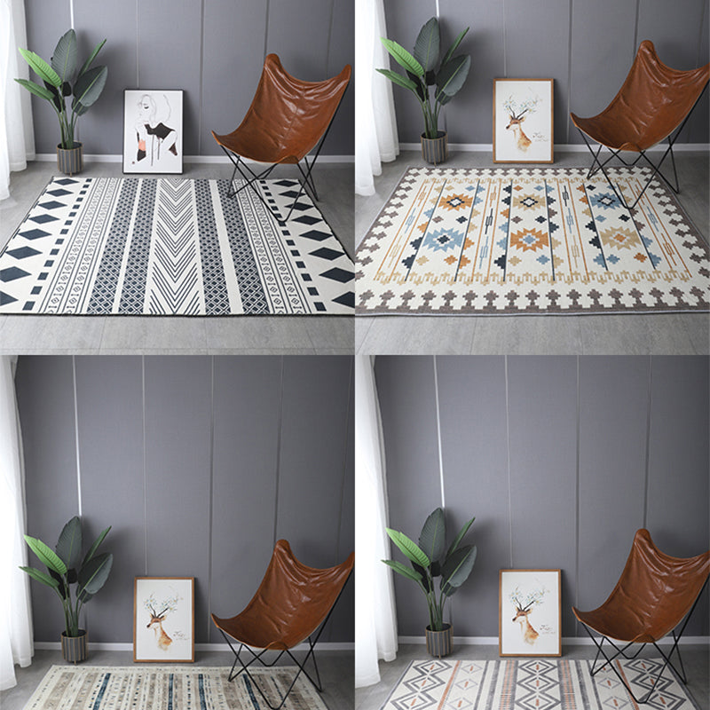 Frendorf | Bohemia Muster Teppich Mehrfarbig Polypropylen Teppich Rutschfest Hintergrund Haustierfreundlich Waschbar Teppich für Sitzecke