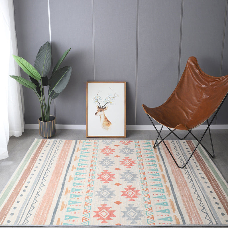 Frendorf | Bohemia Muster Teppich Mehrfarbig Polypropylen Teppich Rutschfest Hintergrund Haustierfreundlich Waschbar Teppich für Sitzecke