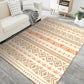 Bohemian Wohnzimmer Teppich Mehrfarbig Geometrischer Teppich Polypropylen Fleckenresistent Rutschfeste Rückseite Waschbarer Teppich
