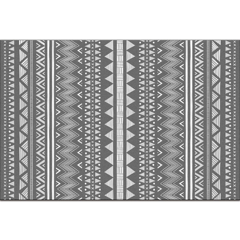 Bohemian Wohnzimmer Teppich Mehrfarbig Geometrischer Teppich Polypropylen Fleckenresistent Rutschfeste Rückseite Waschbarer Teppich