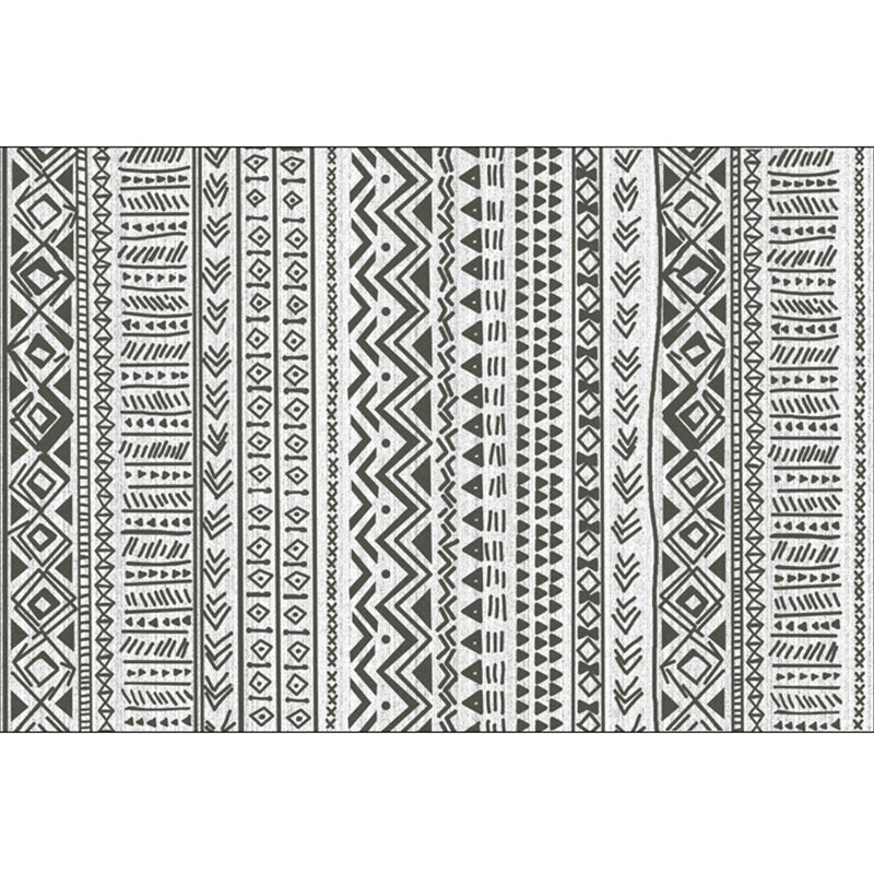 Bohemian Wohnzimmer Teppich Mehrfarbig Geometrischer Teppich Polypropylen Fleckenresistent Rutschfeste Rückseite Waschbarer Teppich