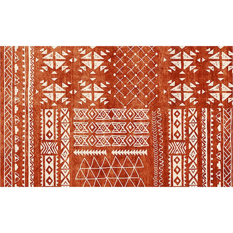 Bohemian Wohnzimmer Teppich Mehrfarbig Geometrischer Teppich Polypropylen Fleckenresistent Rutschfeste Rückseite Waschbarer Teppich