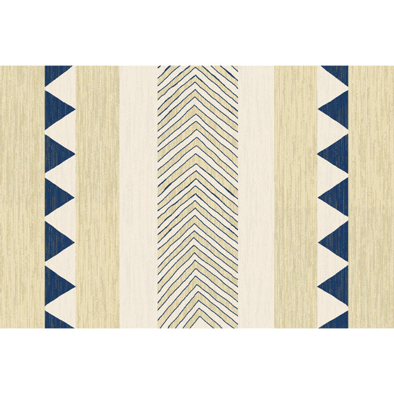 Bohemian Wohnzimmer Teppich Mehrfarbig Geometrischer Teppich Polypropylen Fleckenresistent Rutschfeste Rückseite Waschbarer Teppich