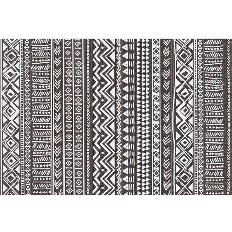 Bohemian Wohnzimmer Teppich Mehrfarbig Geometrischer Teppich Polypropylen Fleckenresistent Rutschfeste Rückseite Waschbarer Teppich