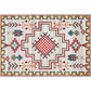 Bohemian Wohnzimmer Teppich Mehrfarbig Geometrischer Teppich Polypropylen Fleckenresistent Rutschfeste Rückseite Waschbarer Teppich
