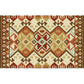 Bohemian Wohnzimmer Teppich Mehrfarbig Geometrischer Teppich Polypropylen Fleckenresistent Rutschfeste Rückseite Waschbarer Teppich