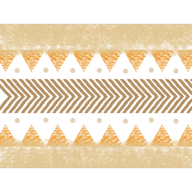 Bohemian Wohnzimmer Teppich Mehrfarbig Geometrischer Teppich Polypropylen Fleckenresistent Rutschfeste Rückseite Waschbarer Teppich