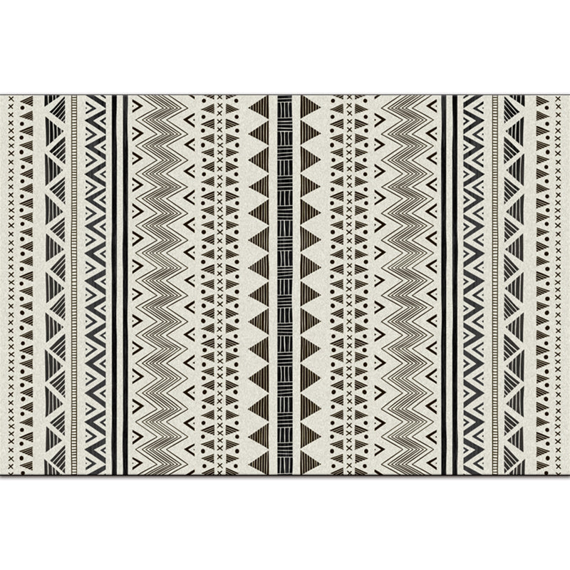 Bohemian Wohnzimmer Teppich Mehrfarbig Geometrischer Teppich Polypropylen Fleckenresistent Rutschfeste Rückseite Waschbarer Teppich