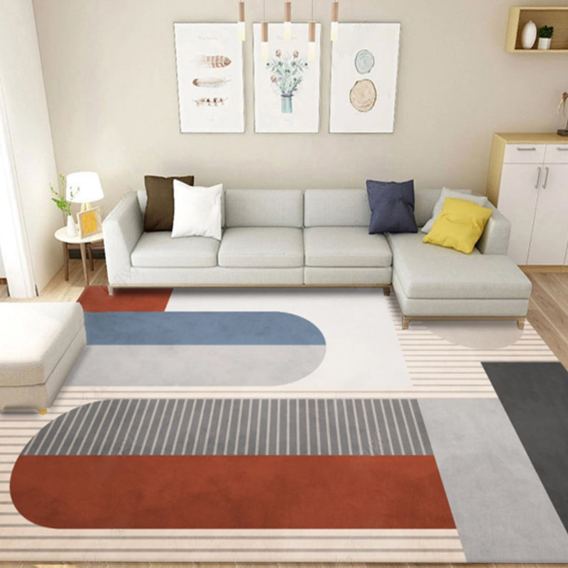 Frendorf | Bohemian Stil Geometrisches Muster Teppich Multi-Farbe Polypropylen Teppich rutschfeste Unterseite haustierfreundlich waschbarer Teppich für Zuhause