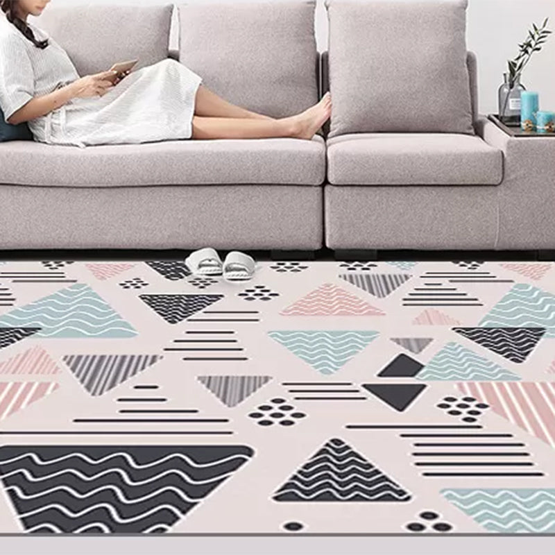 Frendorf | Bohemian Stil Geometrisches Muster Teppich Multi-Farbe Polypropylen Teppich rutschfeste Unterseite haustierfreundlich waschbarer Teppich für Zuhause