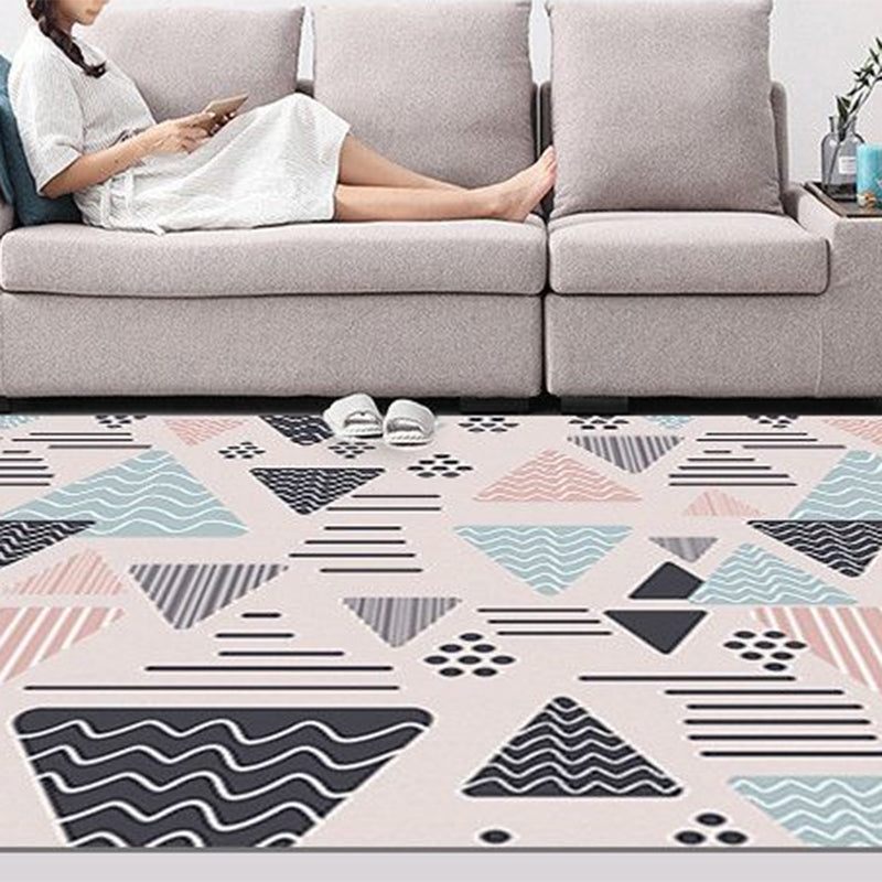 Frendorf | Bohemian Stil Geometrisches Muster Teppich Multi-Farbe Polypropylen Teppich rutschfeste Unterseite haustierfreundlich waschbarer Teppich für Zuhause