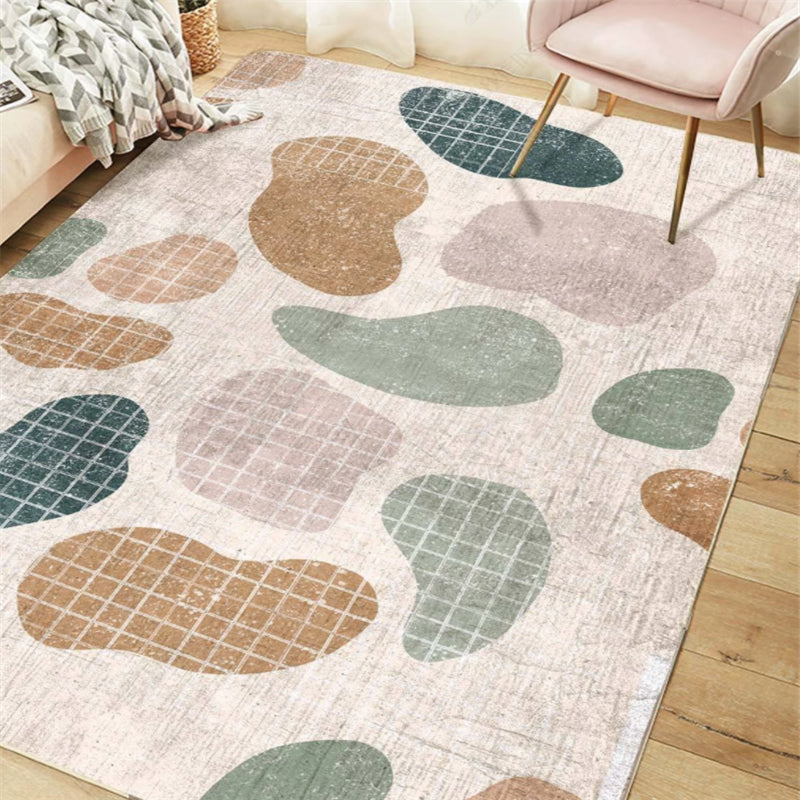 Frendorf | Bohemian Stil Geometrisches Muster Teppich Multi-Farbe Polypropylen Teppich rutschfeste Unterseite haustierfreundlich waschbarer Teppich für Zuhause