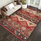Frendorf | Rustikale Tribal Muster Teppich Multi Farben Bohemia Teppich Polyester Waschbar Rutschfeste Rückseite Haustierfreundlicher Teppich für Zuhause