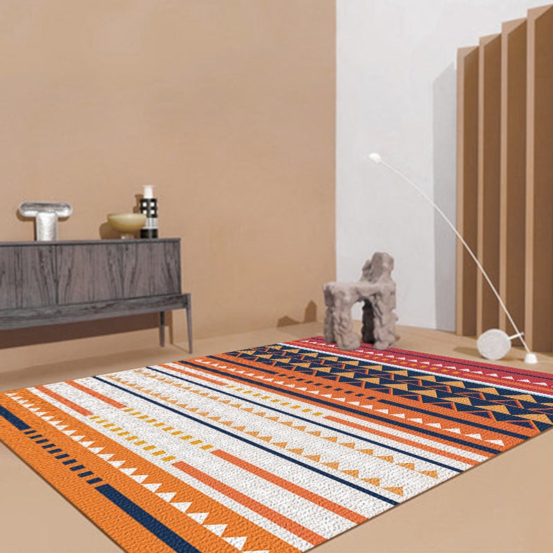 Frendorf | Rustikale Tribal Muster Teppich Multi Farben Bohemia Teppich Polyester Waschbar Rutschfeste Rückseite Haustierfreundlicher Teppich für Zuhause