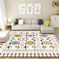 Frendorf | Rustikale Tribal Muster Teppich Multi Farben Bohemia Teppich Polyester Waschbar Rutschfeste Rückseite Haustierfreundlicher Teppich für Zuhause