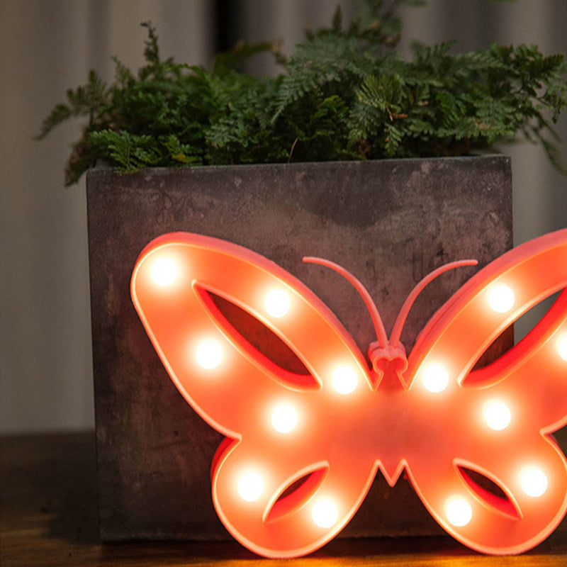 Frendorf | Diervormige Plastic Batterij Nachttafellamp Decoratieve Roze LED Tafellamp Ideeën voor Kinderkamer