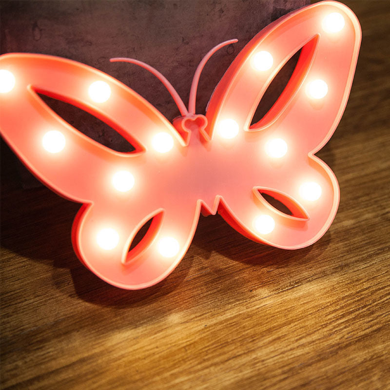 Frendorf | Diervormige Plastic Batterij Nachttafellamp Decoratieve Roze LED Tafellamp Ideeën voor Kinderkamer