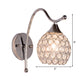 Frendorf | Dome Wandleuchte Modern Kristall 1 Licht Flur Wandmontierte Leuchte mit Chrom Rückplatte