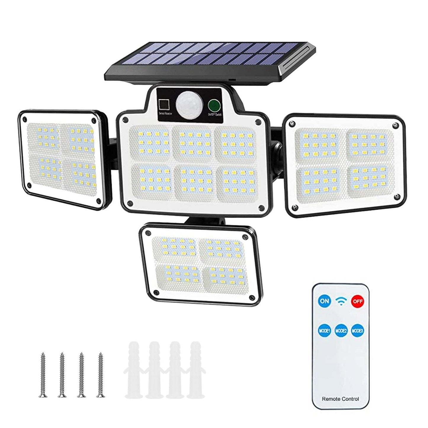 Frendorf | 216 LEDs Solar Außenleuchte Bewegungsmelder Sicherheitsdrahtlampe