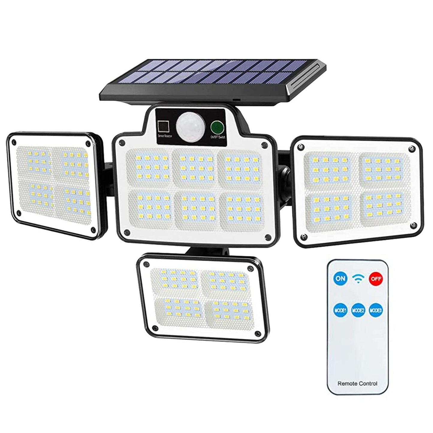 Frendorf | 216 LEDs Solar Außenleuchte Bewegungsmelder Sicherheitsdrahtlampe