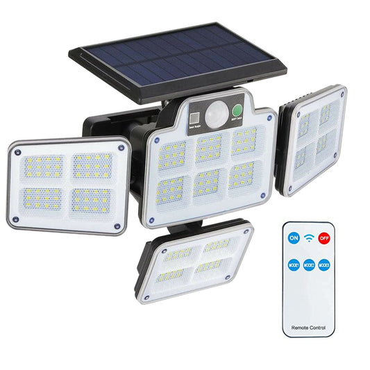 Frendorf | 216 LEDs Solar Außenleuchte Bewegungsmelder Sicherheitsdrahtlampe