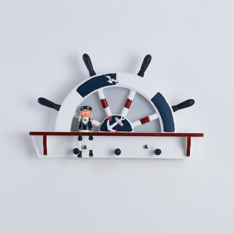 Frendorf | Kunststoff Runde Shade LED Wandlampe Cartoon Blaue Wandleuchte für Kindergarten