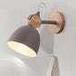 Frendorf | Eenvoudige Bel Wandlamp Bevestiging Metaal Enkele Lamp Slaapkamer Wandgemonteerde Lamp met Cirkel Houten Achterplaat