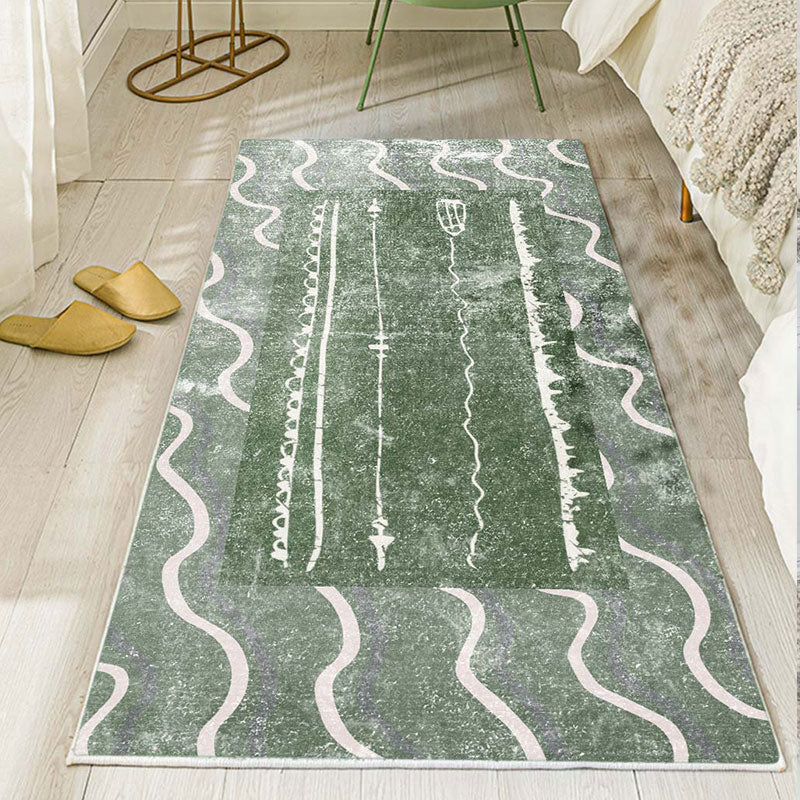 Frendorf | Bohemian Schlafzimmer Läufer Teppich Mehrfarben Geometrie Teppich Polypropylen Rutschfester Teppich Tierfreundlich Fleckenbeständig Bereichsteppich