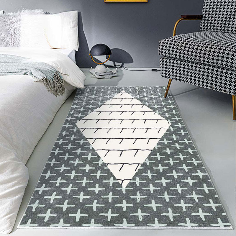 Frendorf | Bohemian Schlafzimmer Läufer Teppich Mehrfarben Geometrie Teppich Polypropylen Rutschfester Teppich Tierfreundlich Fleckenbeständig Bereichsteppich
