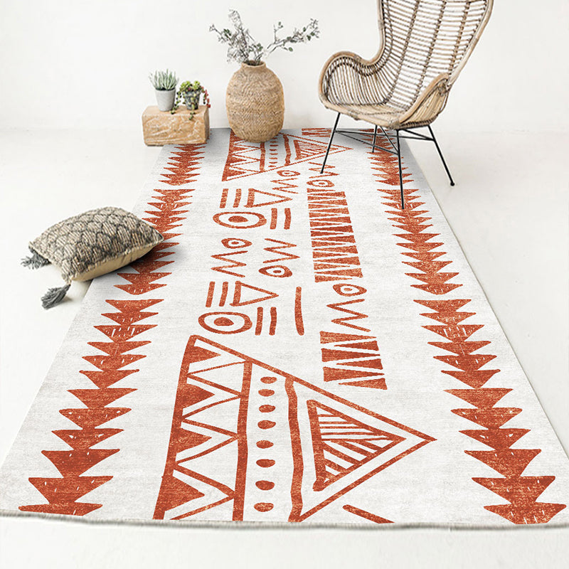 Frendorf | Bohemian Schlafzimmer Läufer Teppich Mehrfarben Geometrie Teppich Polypropylen Rutschfester Teppich Tierfreundlich Fleckenbeständig Bereichsteppich